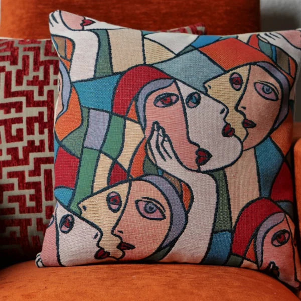 housse pour coussin jacquart gobelins Piccaso – Image 3